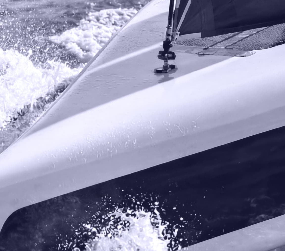 Sailing in action